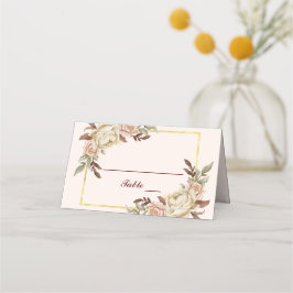 Cartão De Mesa Casamento de Peões de Aquarela