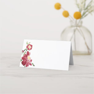 Cartão De Mesa Casamento de Peões Vermelhos