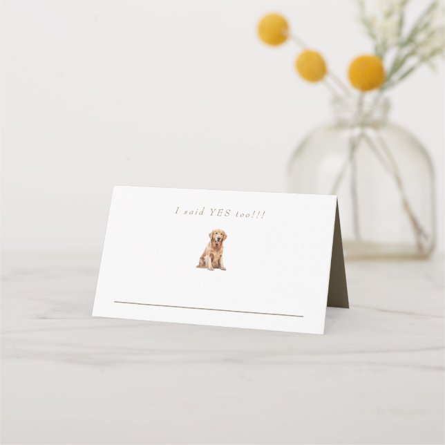 Cartão De Mesa Casamento de Pet Personalizado (Frente)