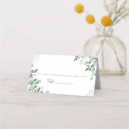 Cartão De Mesa Casamento de Quadros Geométricos Eucalyptus Succul