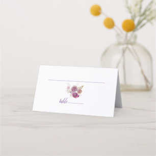 Cartão De Mesa Casamento de Recurso Floral de Watercolor