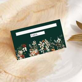 Cartão De Mesa Casamento de Terracota Floral Flor Silvestre Esmer