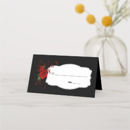Cartão De Mesa Casamento de Tuxedo Suit & Bride Silhouette