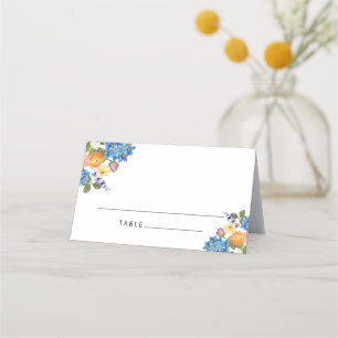 Cartão De Mesa Casamento de Watercolor Wildflower