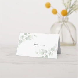 Cartão De Mesa Casamento Elegante Eucalyptus Greenery