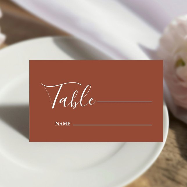 Cartão De Mesa Casamento Emerald Verde Minimalista Monograma (Criador carregado)