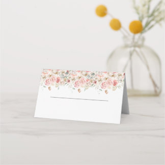 Cartão De Mesa Casamento Floral Aquarela Jardim de Verão