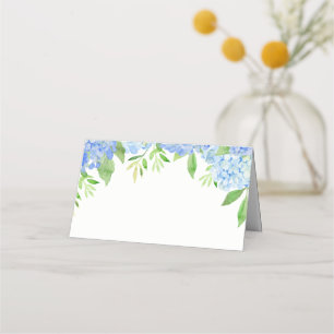 Cartão De Mesa Casamento Floral Azul Hydrangea