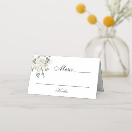 Cartão De Mesa Casamento Floral Boho Espanhol