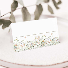 Cartão De Mesa Casamento Floral de Campo de Flores Silvestres Pas