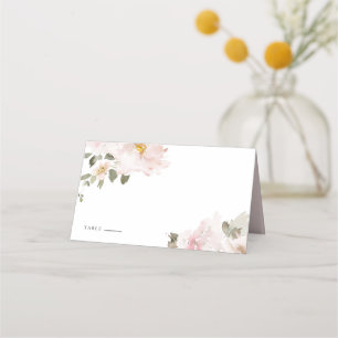 Cartão De Mesa Casamento Floral de Flores de Cores Aquáticas Femi
