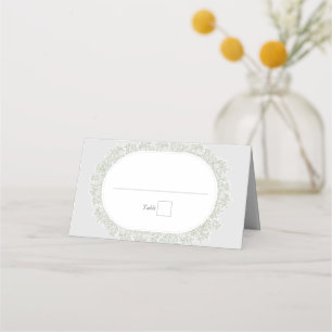 Cartão De Mesa Casamento Floral de Gipsófila Respiração de Bebê M