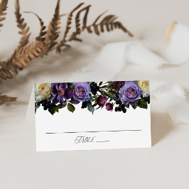 Cartão De Mesa Casamento Floral Moody Gothic