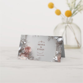Cartão De Mesa Casamento Floral Rustic Elegant