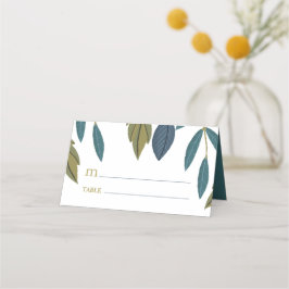 Cartão De Mesa Casamento Floral Rustic Leaf