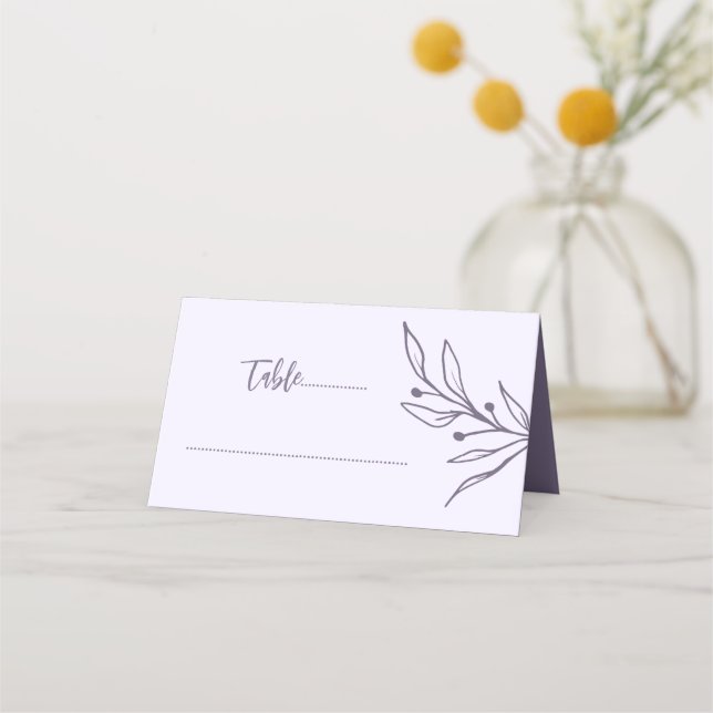 Cartão De Mesa Casamento floral simples (Frente)
