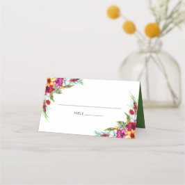 Cartão De Mesa Casamento Floral Tropical Hawaiian Bright