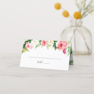 Cartão De Mesa Casamento Floral Tropical Palm Banana Leaf Blush