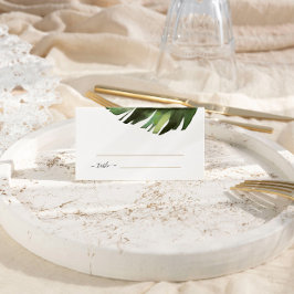Cartão De Mesa Casamento Floral Tropical Palm Leaf