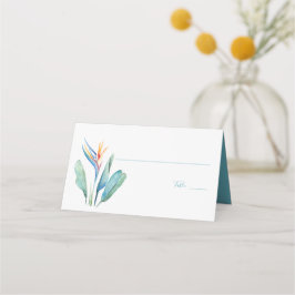 Cartão De Mesa Casamento Floral Tropical Watercolor