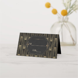Cartão De Mesa Casamento Glam Roaring 20s Grande Gatsby Art Déco