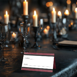 Cartão De Mesa Casamento Gótico de Rosas Negras Raven & Black