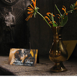 Cartão De Mesa Casamento Gótico Vitoriano Escuro Único