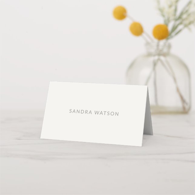 Cartão De Mesa Casamento Íntimo Minimalista Moderno (Frente)