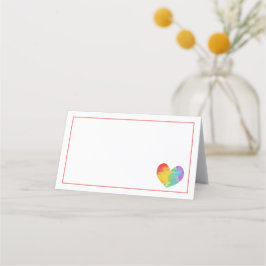 Cartão De Mesa Casamento Lésbico Gay do Orgulho Preenchido com Ág