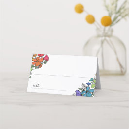Cartão De Mesa Casamento LGBT do Orgulho Rainbow