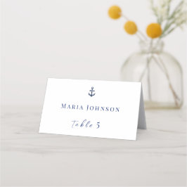 Cartão De Mesa Casamento Marítimo Costeiro