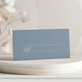 Cartão De Mesa Casamento Minimalista Dusty Blue
