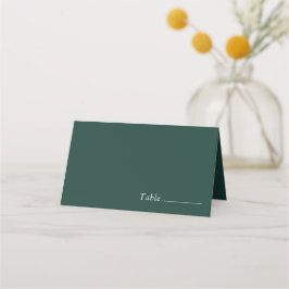 Cartão De Mesa Casamento Minimalista Elegante Emerald Green