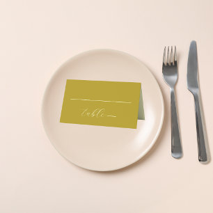 Cartão De Mesa Casamento Modern Colorblock Amarelo escuro