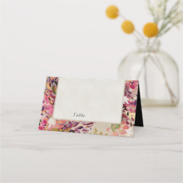Cartão De Mesa Casamento Negro Rosa-Rosa-Quente-Buquê Romântico