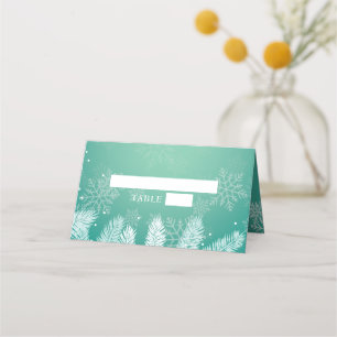 Cartão De Mesa Casamento no inverno Elegante