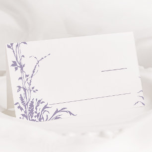 Cartão De Mesa Casamento no Jardim Botânico Romântico de Lavanda