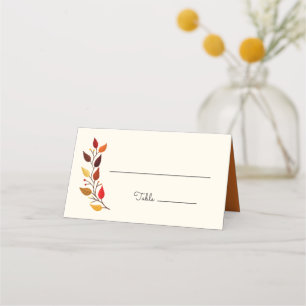 Cartão De Mesa Casamento outono de ramificação de outono