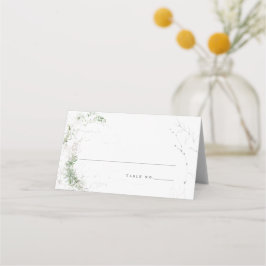Cartão De Mesa Casamento por Aquarela Terrena Elegante