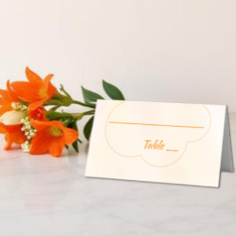 Cartão De Mesa Casamento Pôr do Sol Laranja