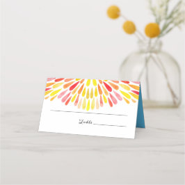 Cartão De Mesa Casamento Rainbow Watercolor