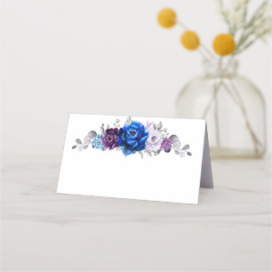 Cartão De Mesa Casamento Real Blue Purple Marinho Lilac Blooms