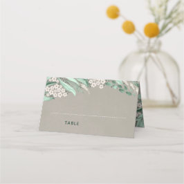 Cartão De Mesa Casamento Romântico Verde | Parte especial