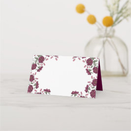 Cartão De Mesa Casamento Rosa Marrom