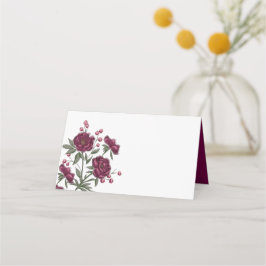 Cartão De Mesa Casamento Rosa Marrom