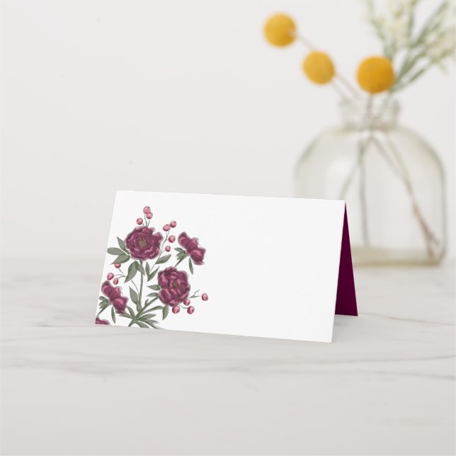 Cartão De Mesa Casamento Rosa Marrom (Frente)
