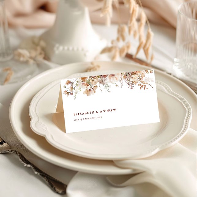 Cartão De Mesa Casamento Rustic Boho Garden (Criador carregado)