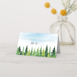 Cartão De Mesa Casamento Rustic Mountain