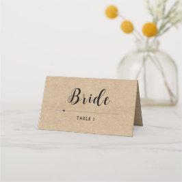 Cartão De Mesa Casamento Rustic Paper