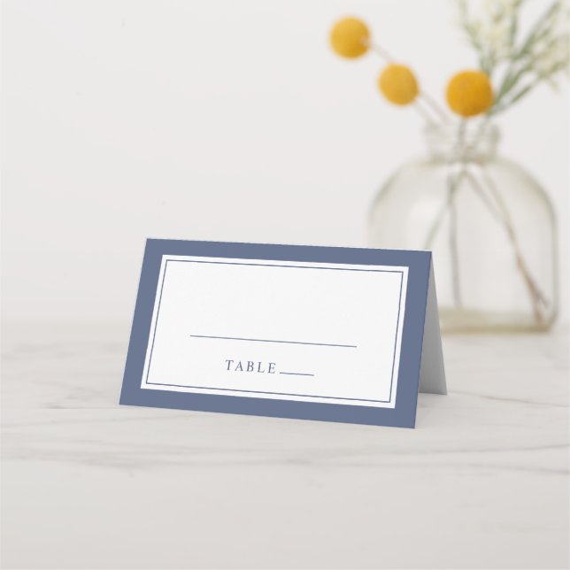Cartão De Mesa Casamento Simples Elegante (Frente)